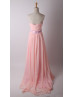 Strapless Chiffon Twist Elegant Bridesmaid Dress